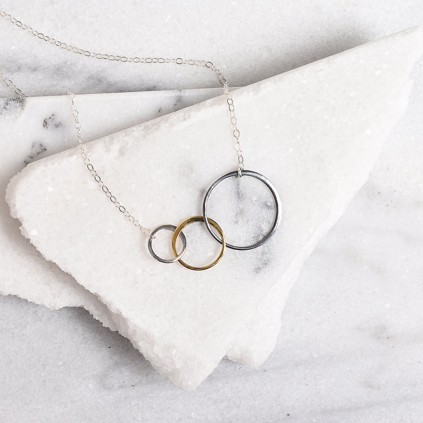 Mixed Metal Pendant Necklace