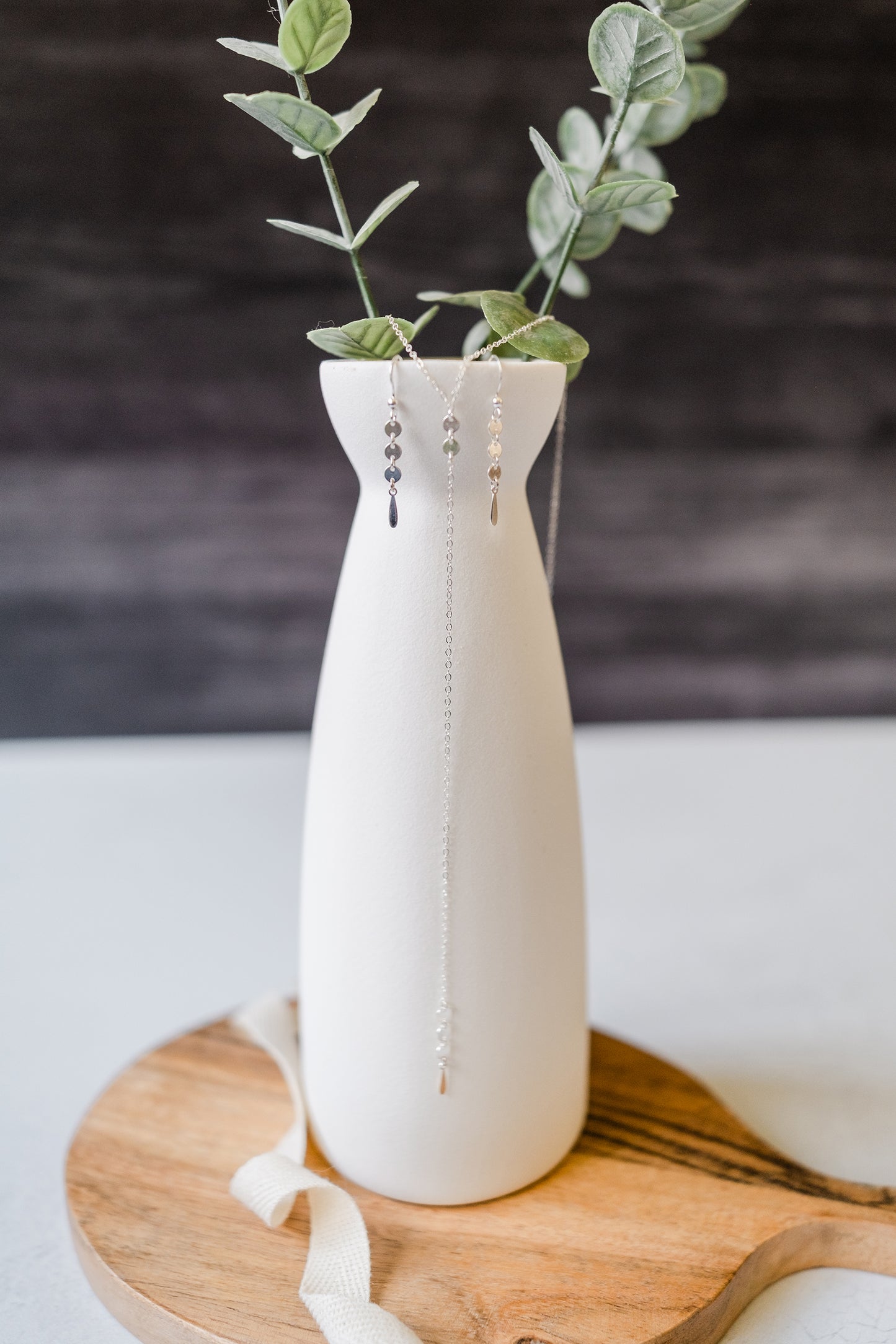 Drop Earrings in Silver