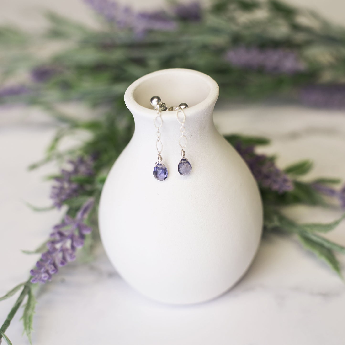 The Iolite Earrings