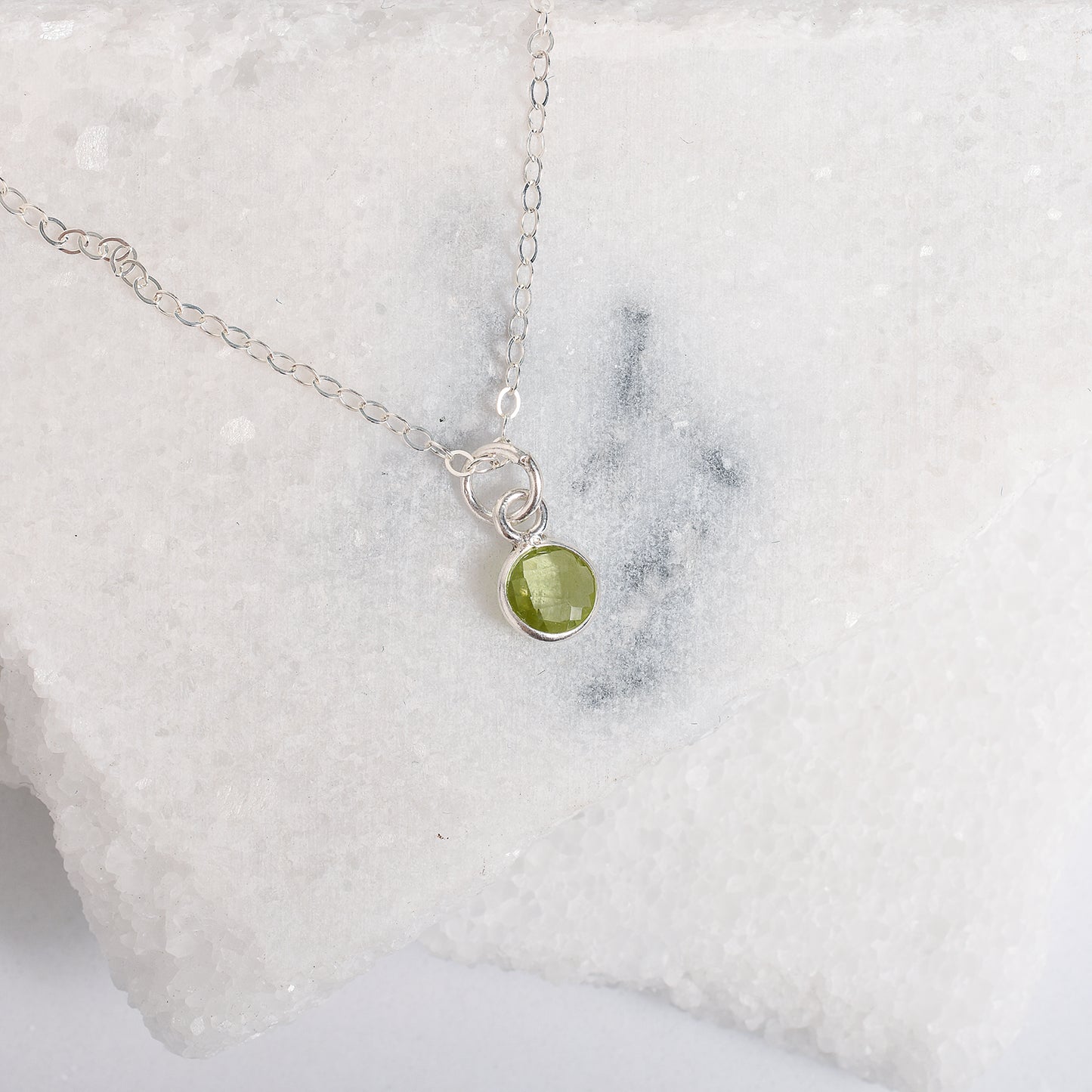 Peridot Circle Necklace