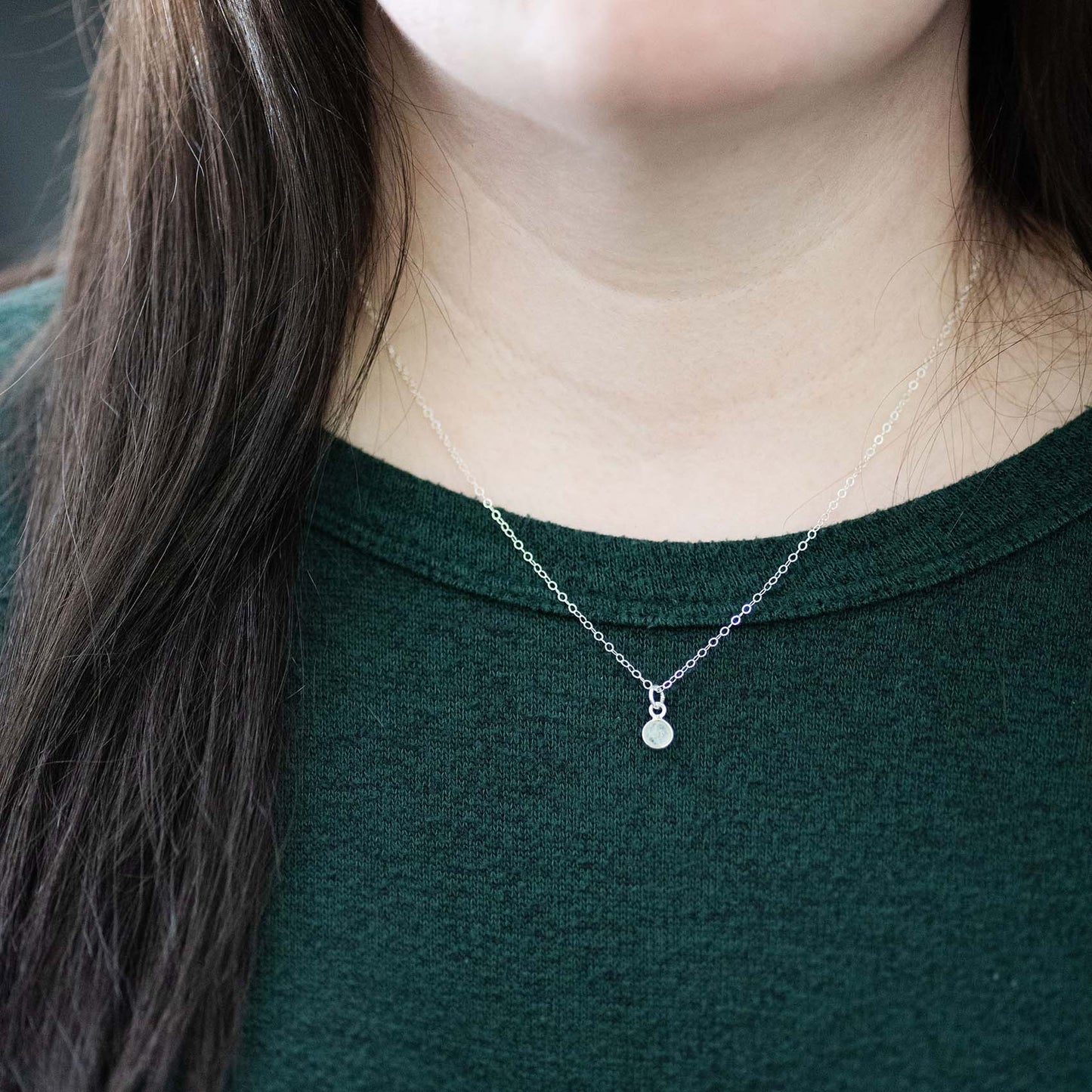 Modeled Birthstone Pendant Necklace