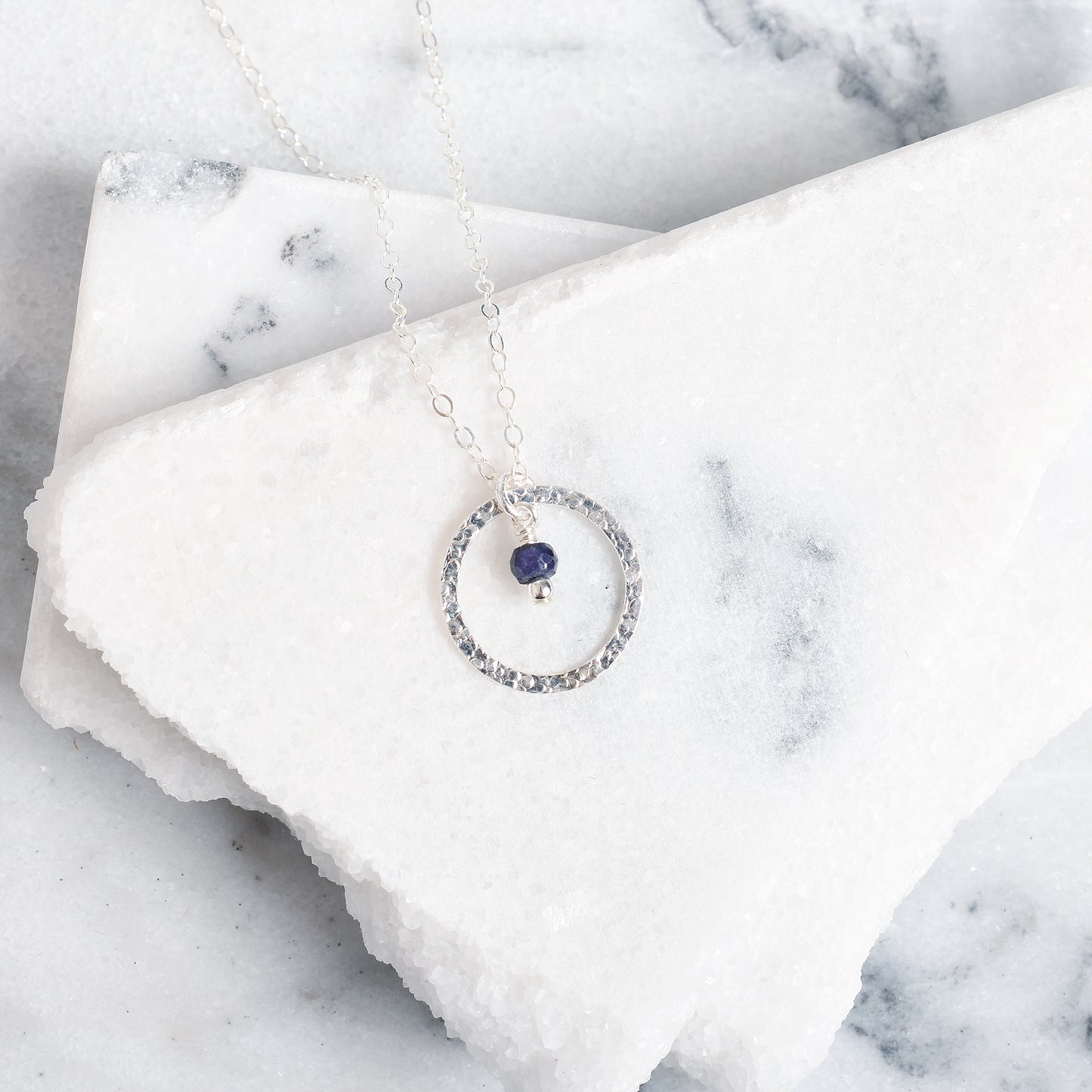 September Birthstone Circle Necklace