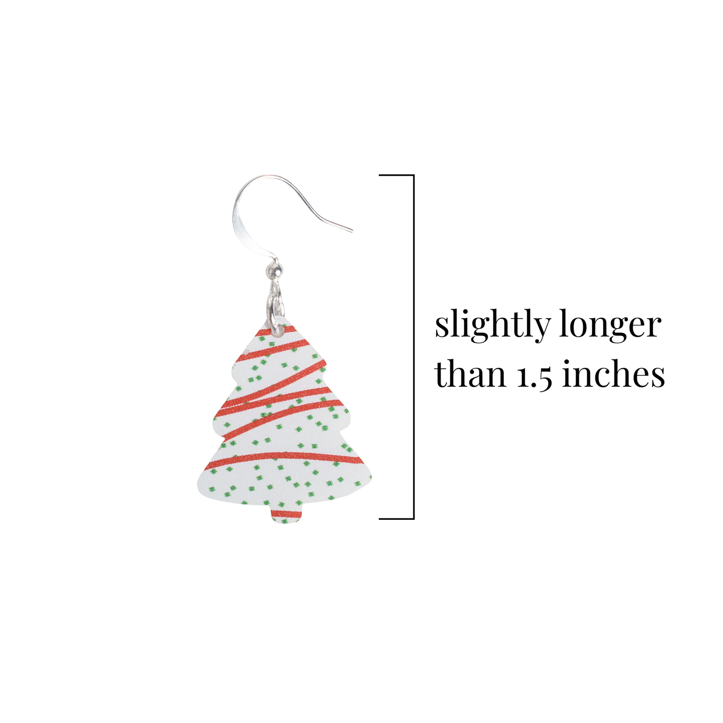 White Christmas Tree Earrings