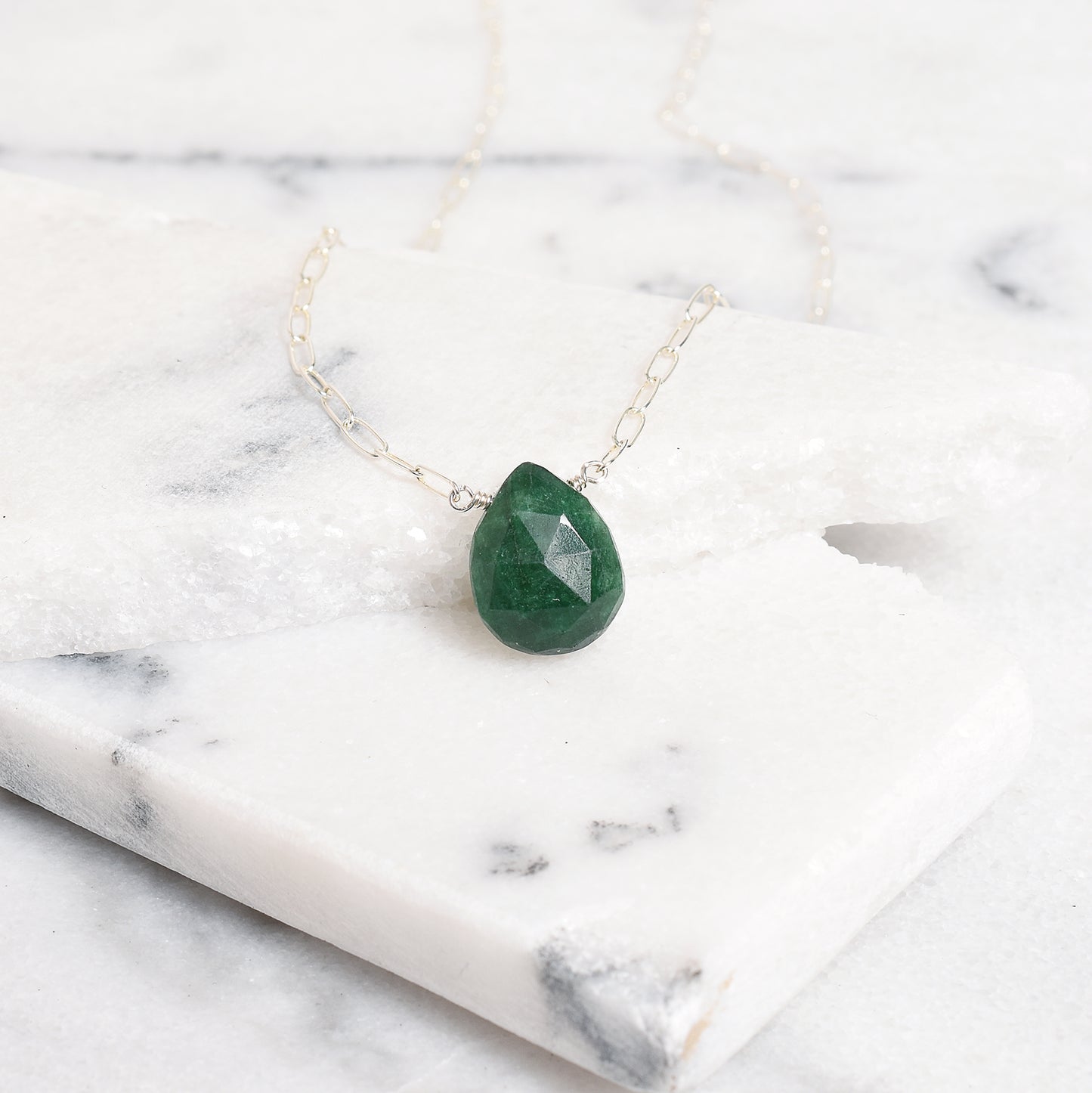 Emerald Pendant Necklace