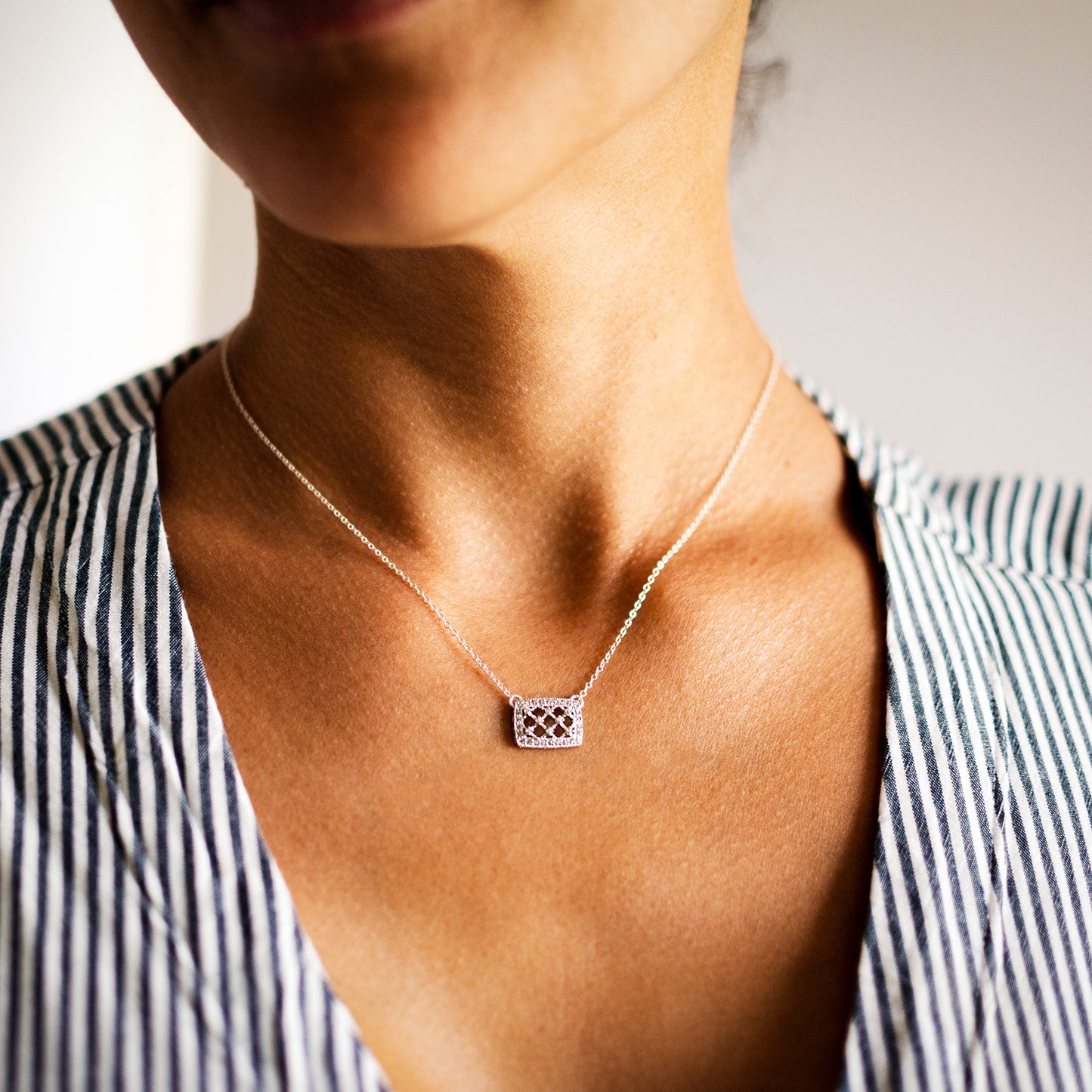 Modeled Sterling Silver Necklace