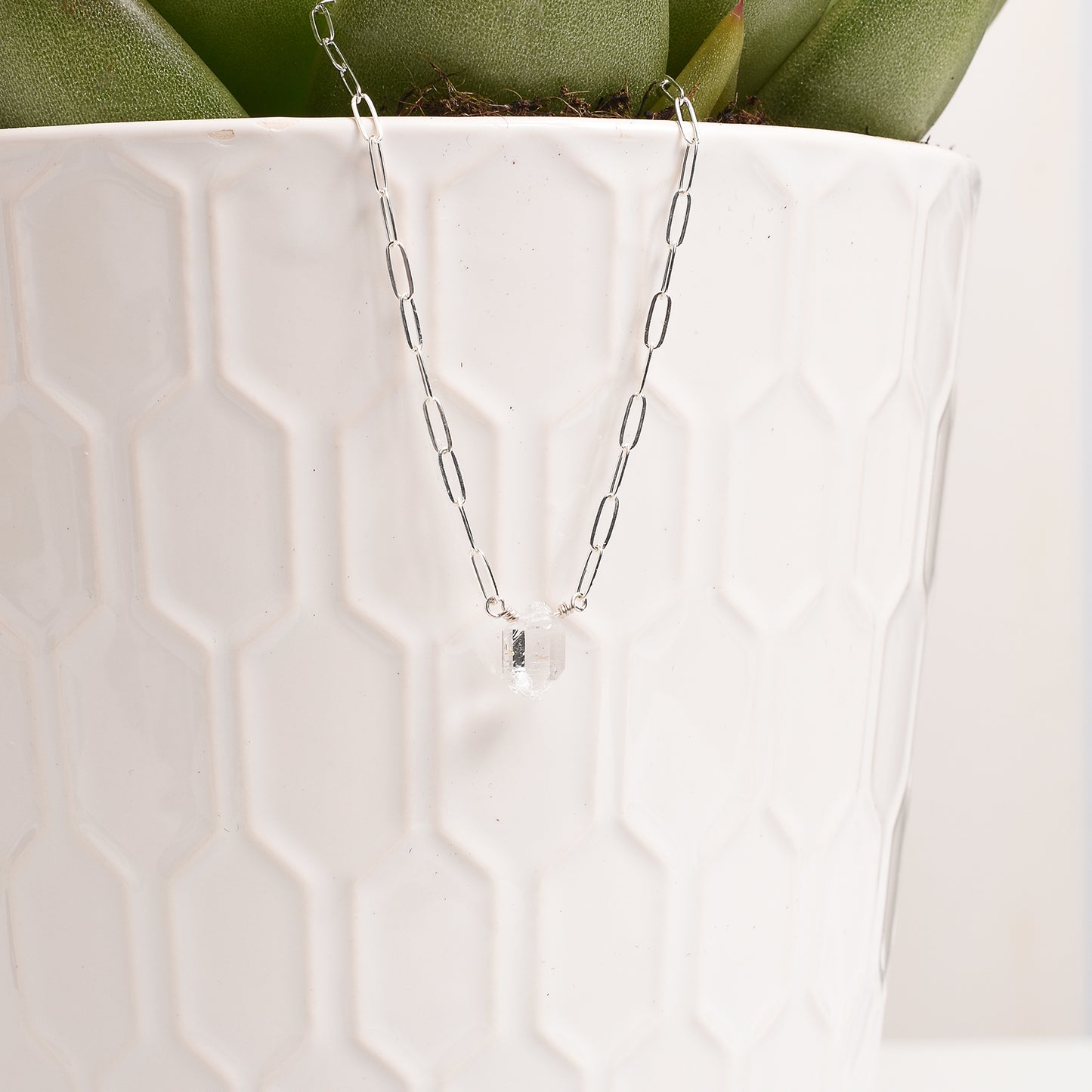 Herkimer Diamond Silver Necklace