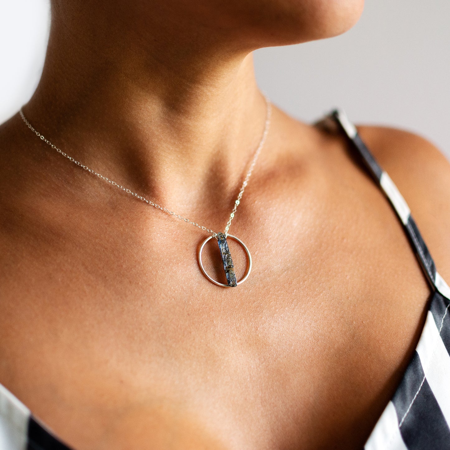 Modeled Kyanite Pendant Necklace