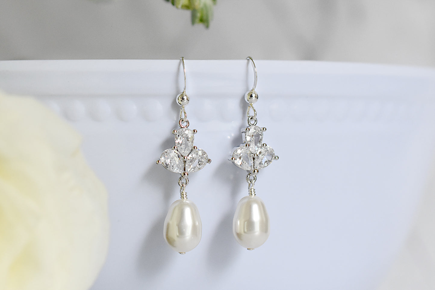 The Rose Earrings in Silver