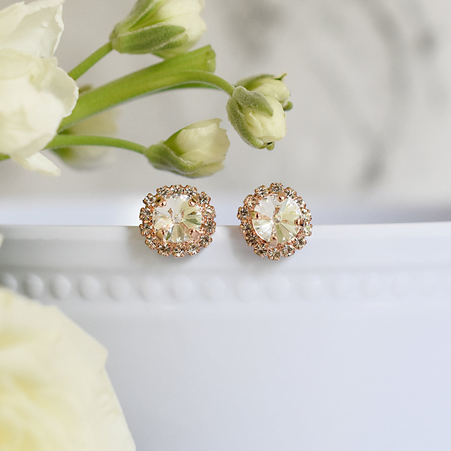The Grace Earrings in Rose Gold