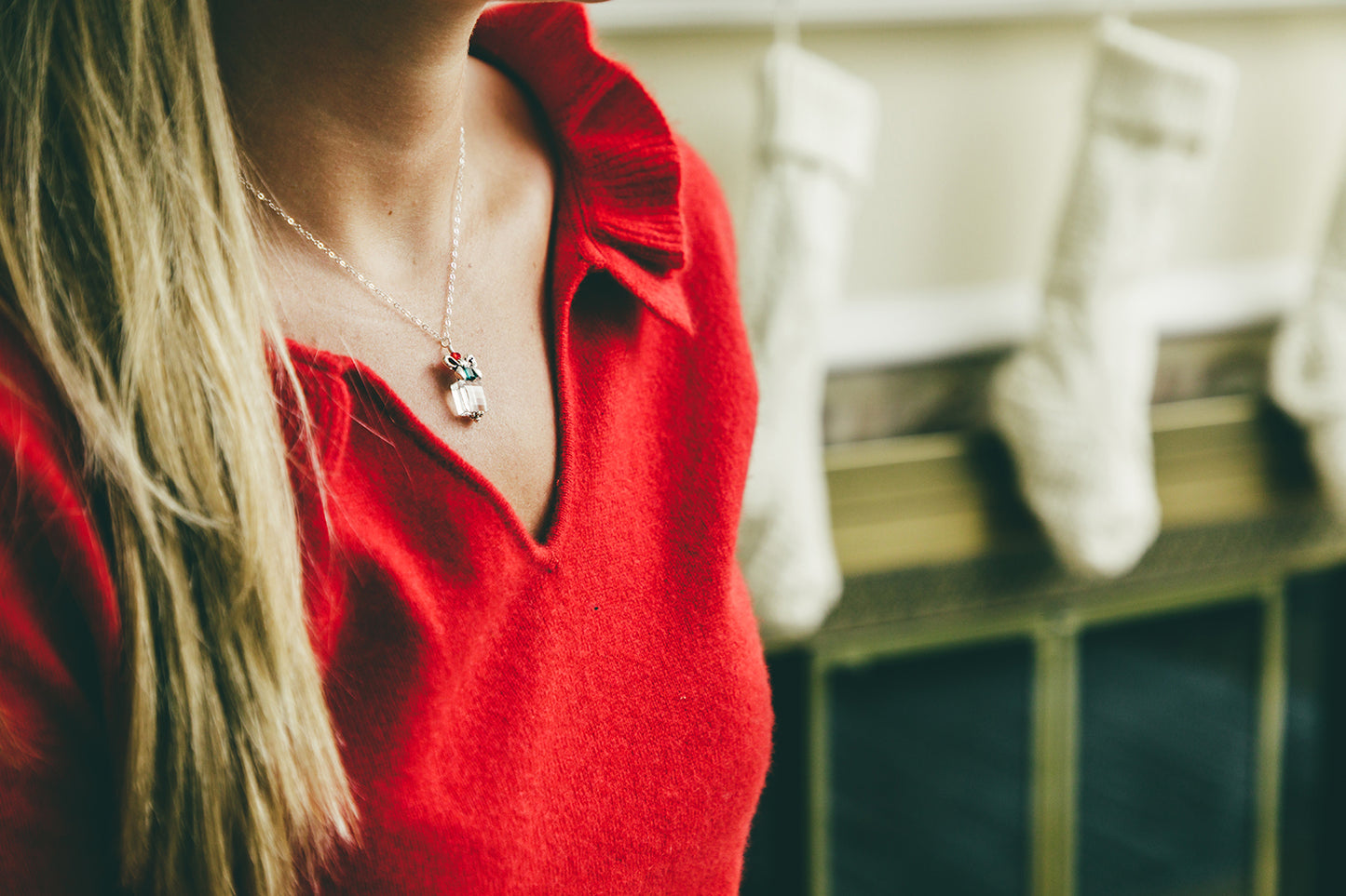 Silver Christmas Necklace 