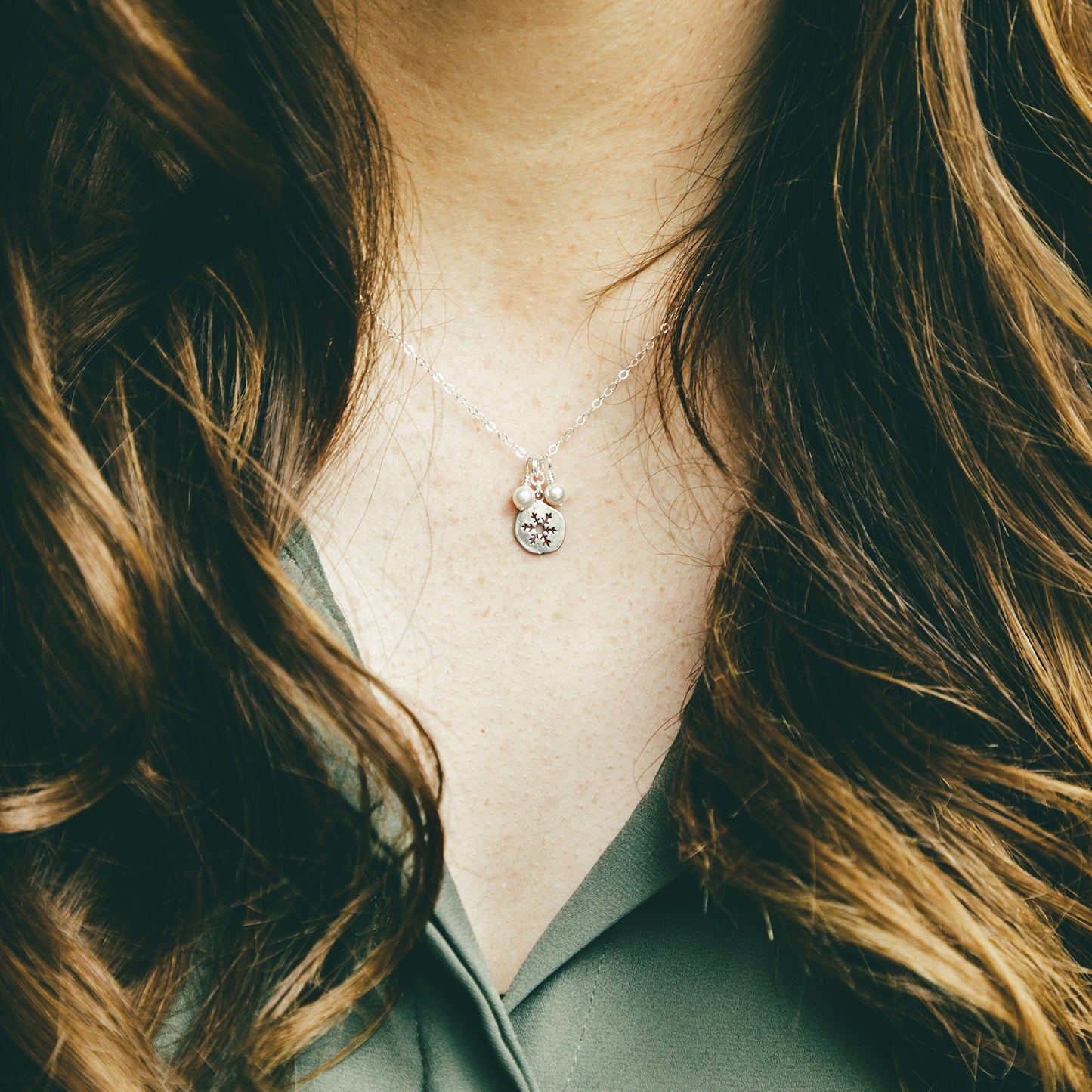 Silver Snowflake Necklace