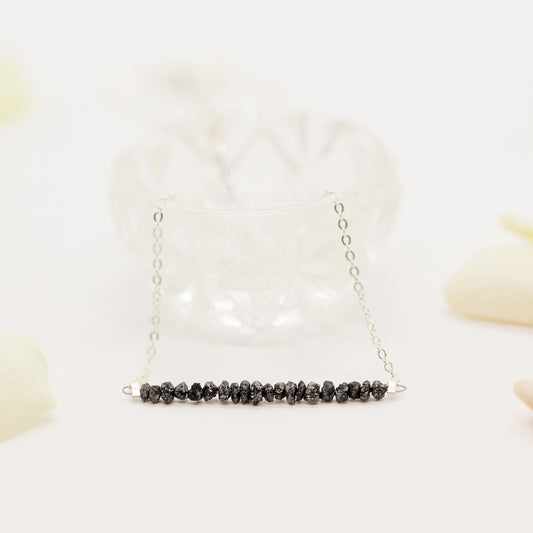 Raw Black Diamond Necklace