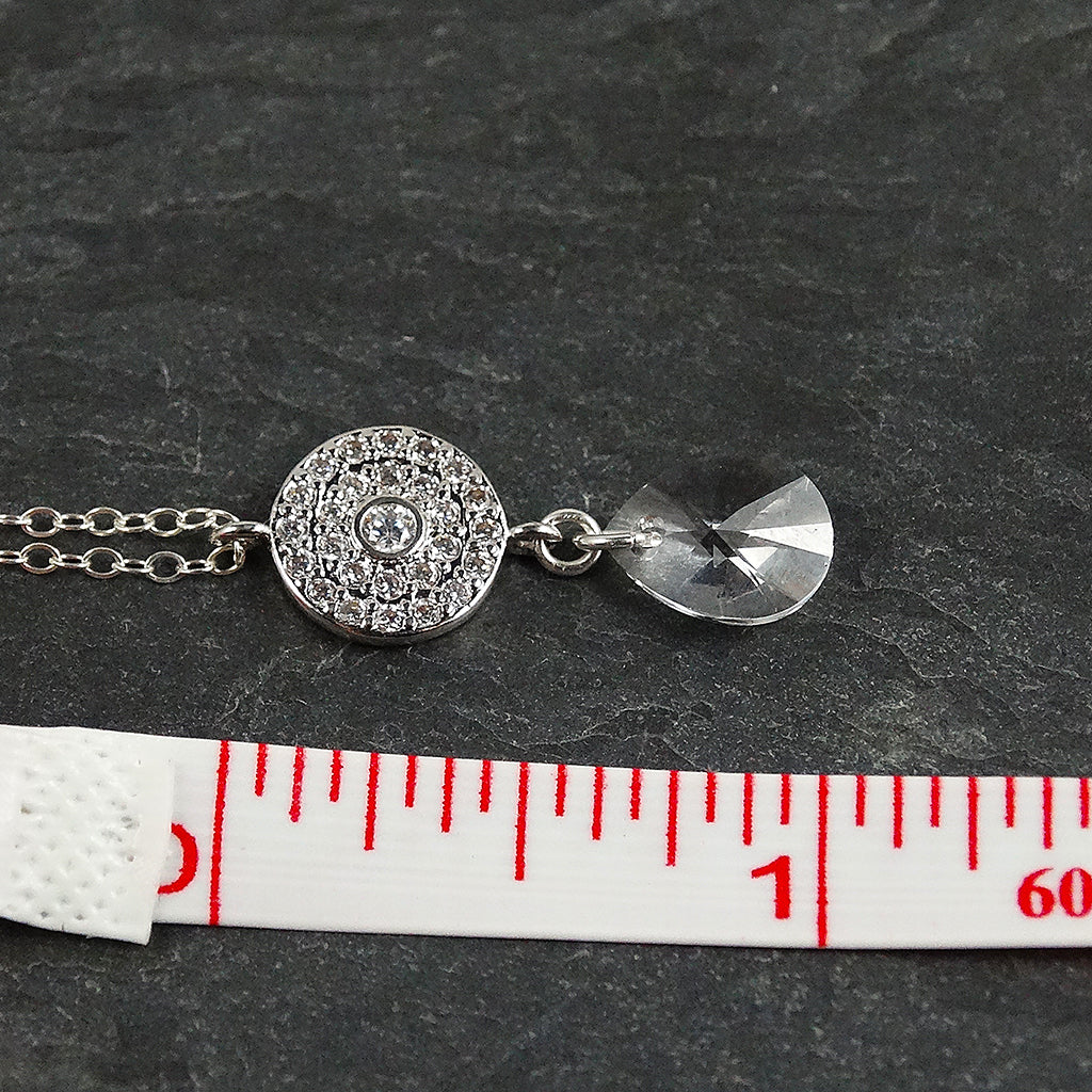 Long Pendant Necklace in Silver