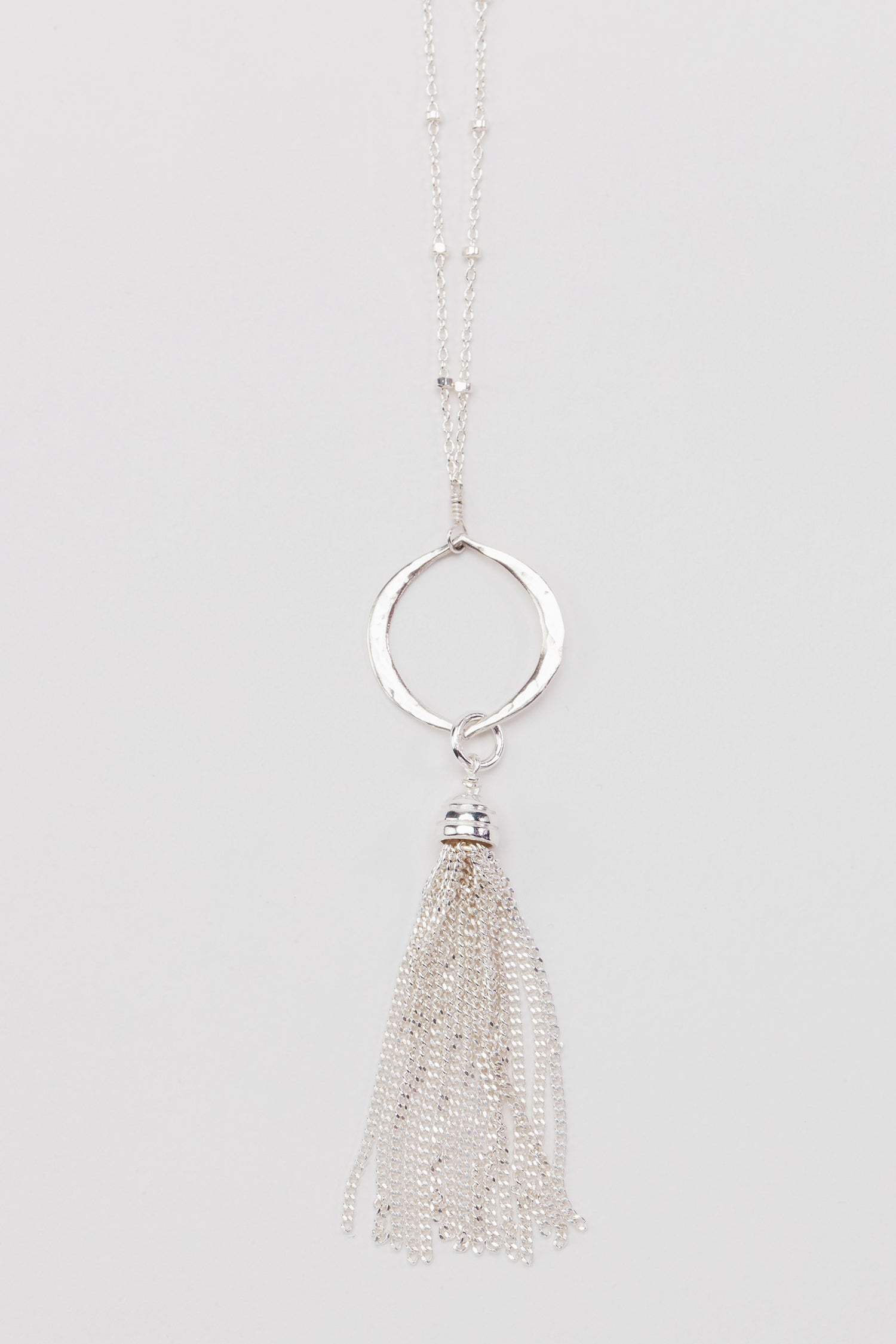 Long Silver Layering Necklace