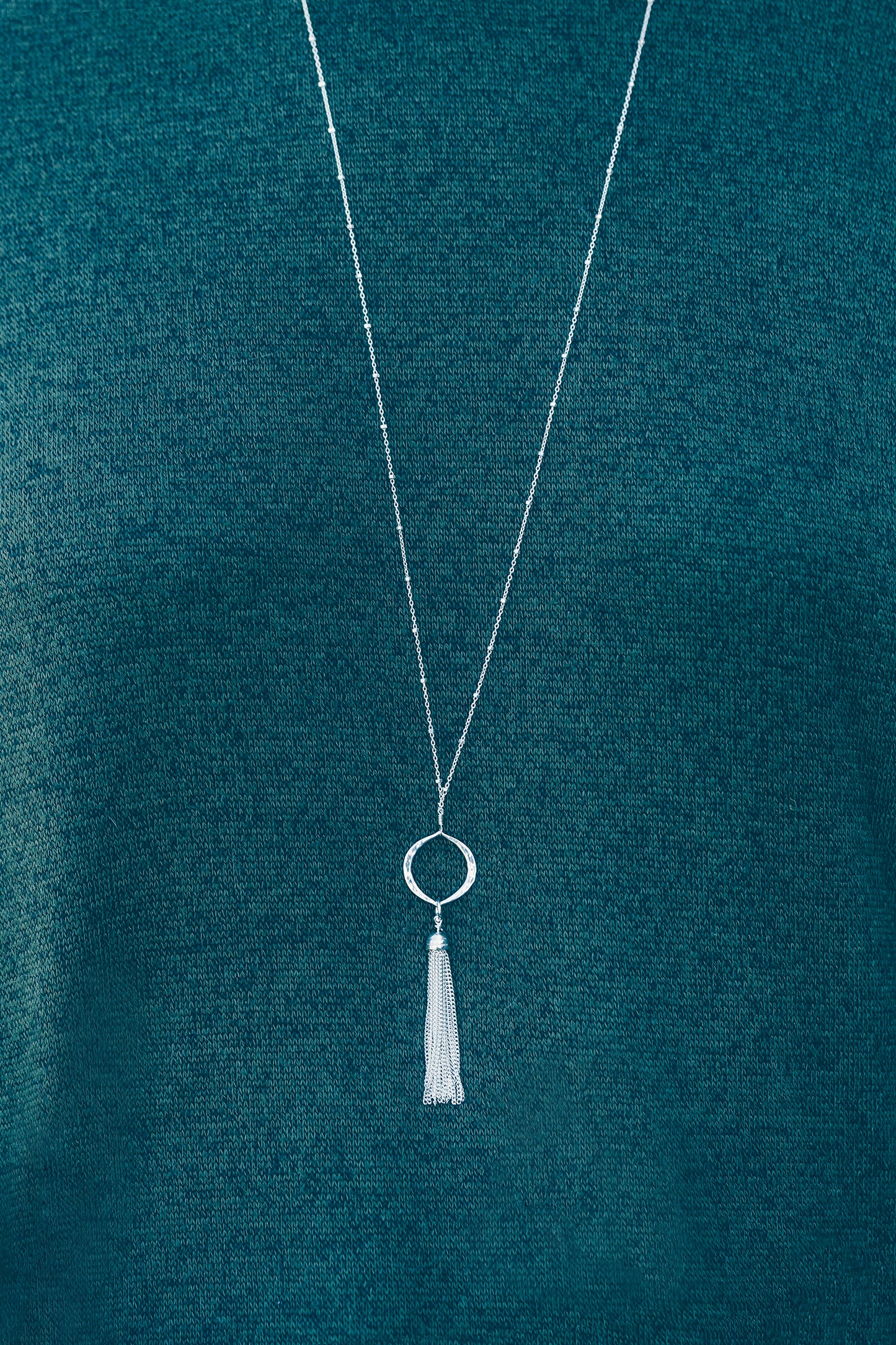 Long Sterling Silver Tassel Necklace