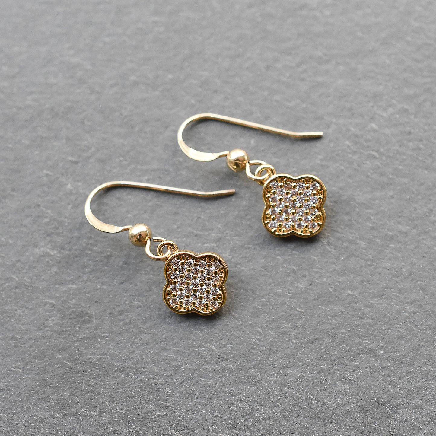 Gold Clover Earrings