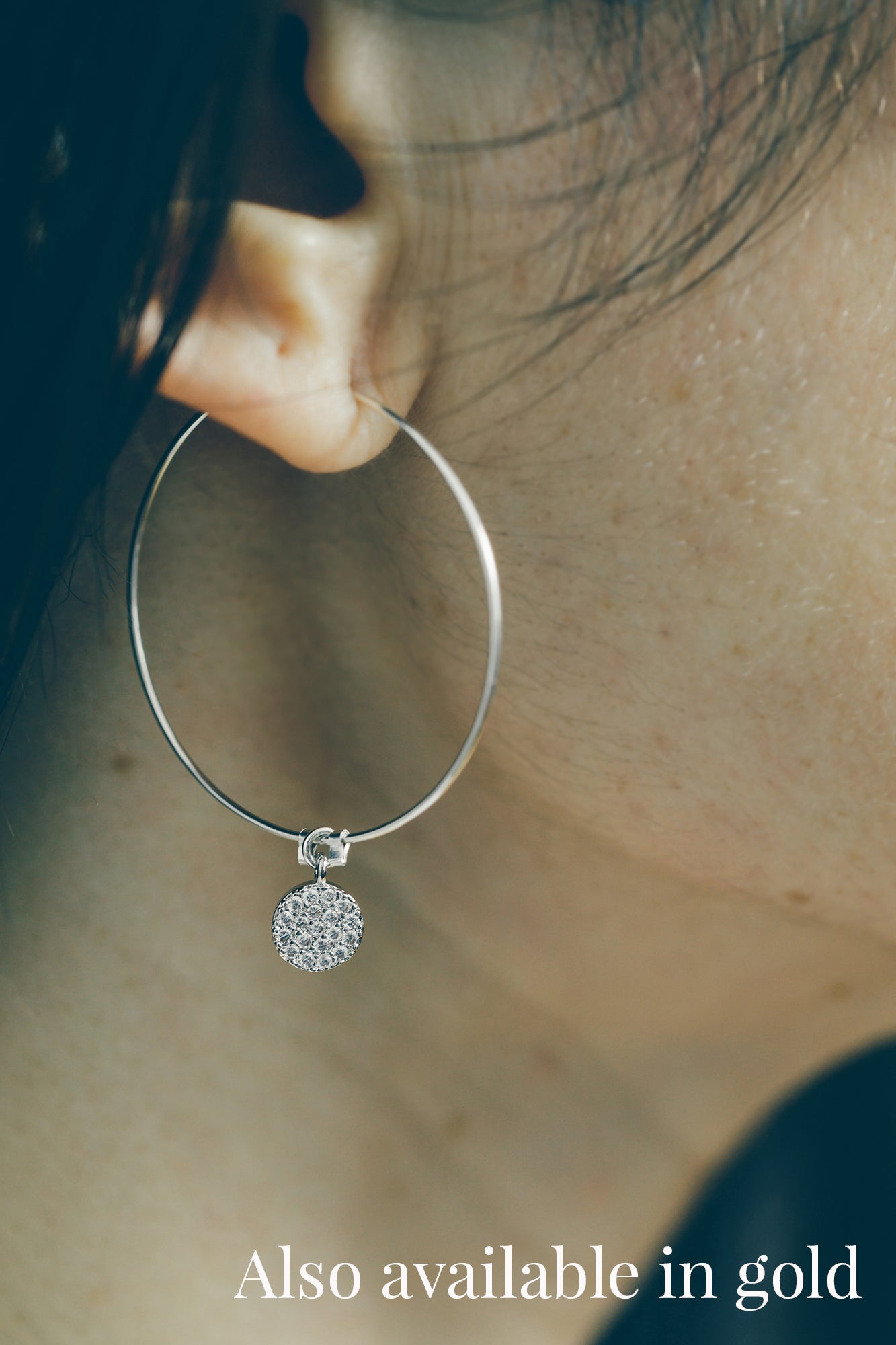 Sparkly Gold Hoop Earrings