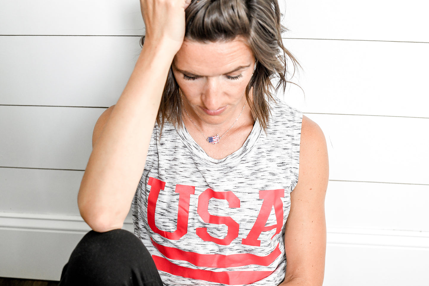 American Flag Pendant Necklace