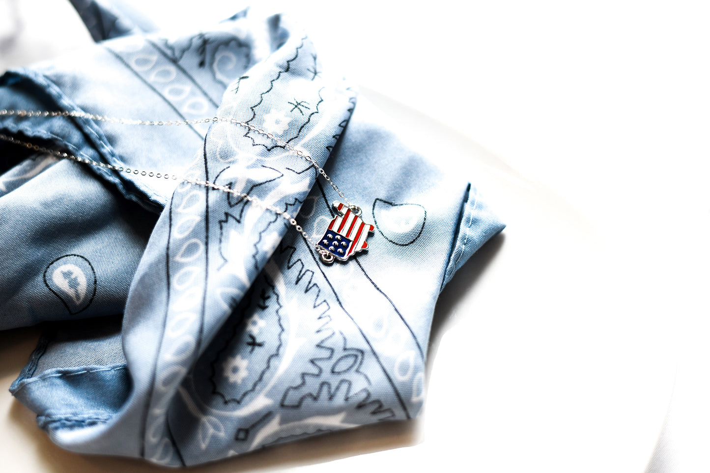 American Flag Pendant Necklace