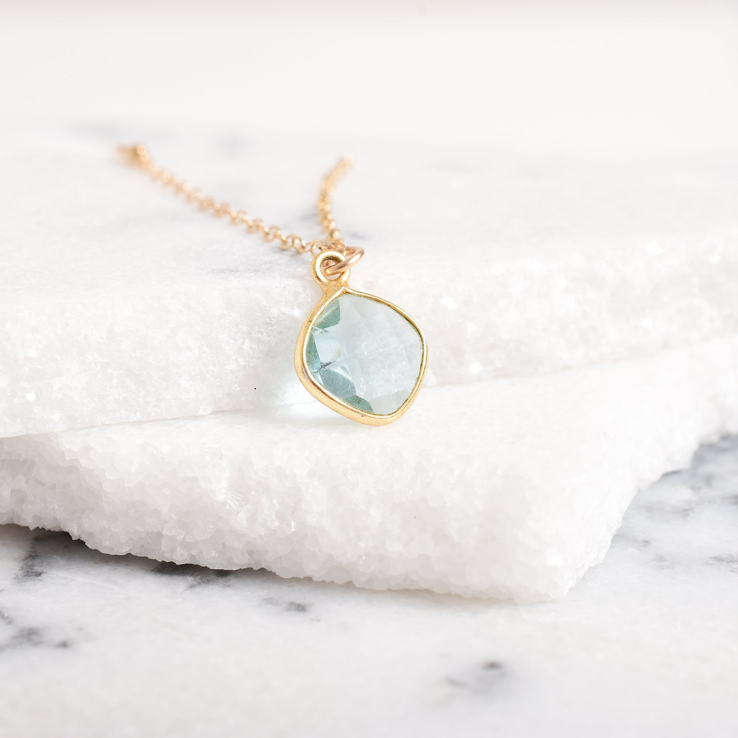 The Gene Necklace in Blue Topaz