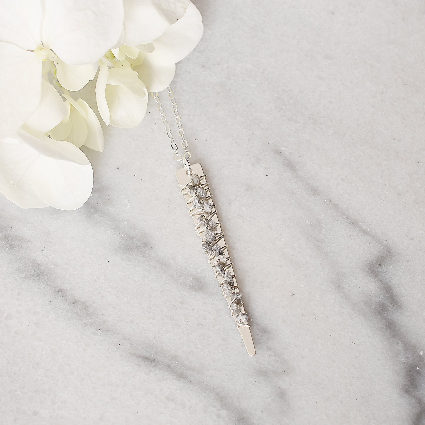 Grey Diamond Necklace