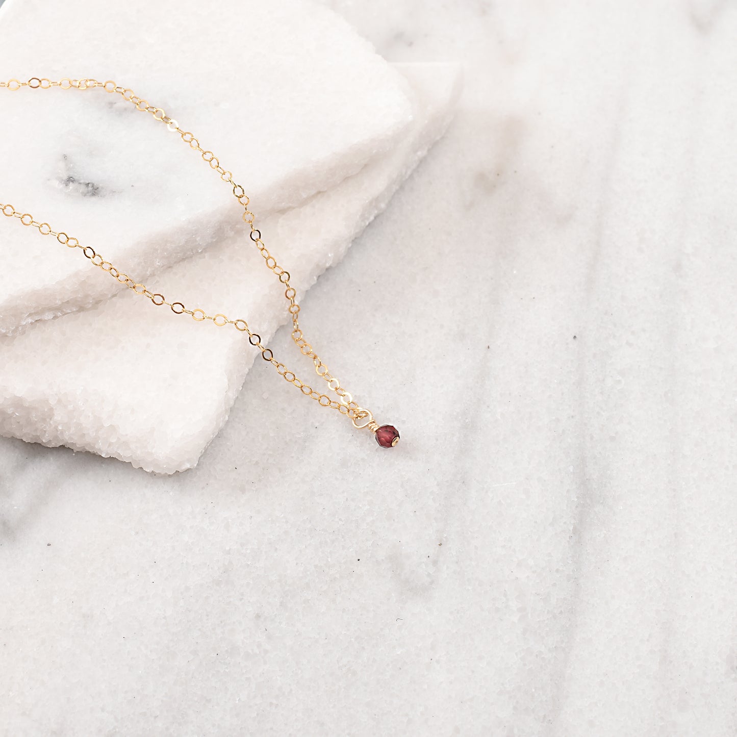 The Julia Necklace in Garnet