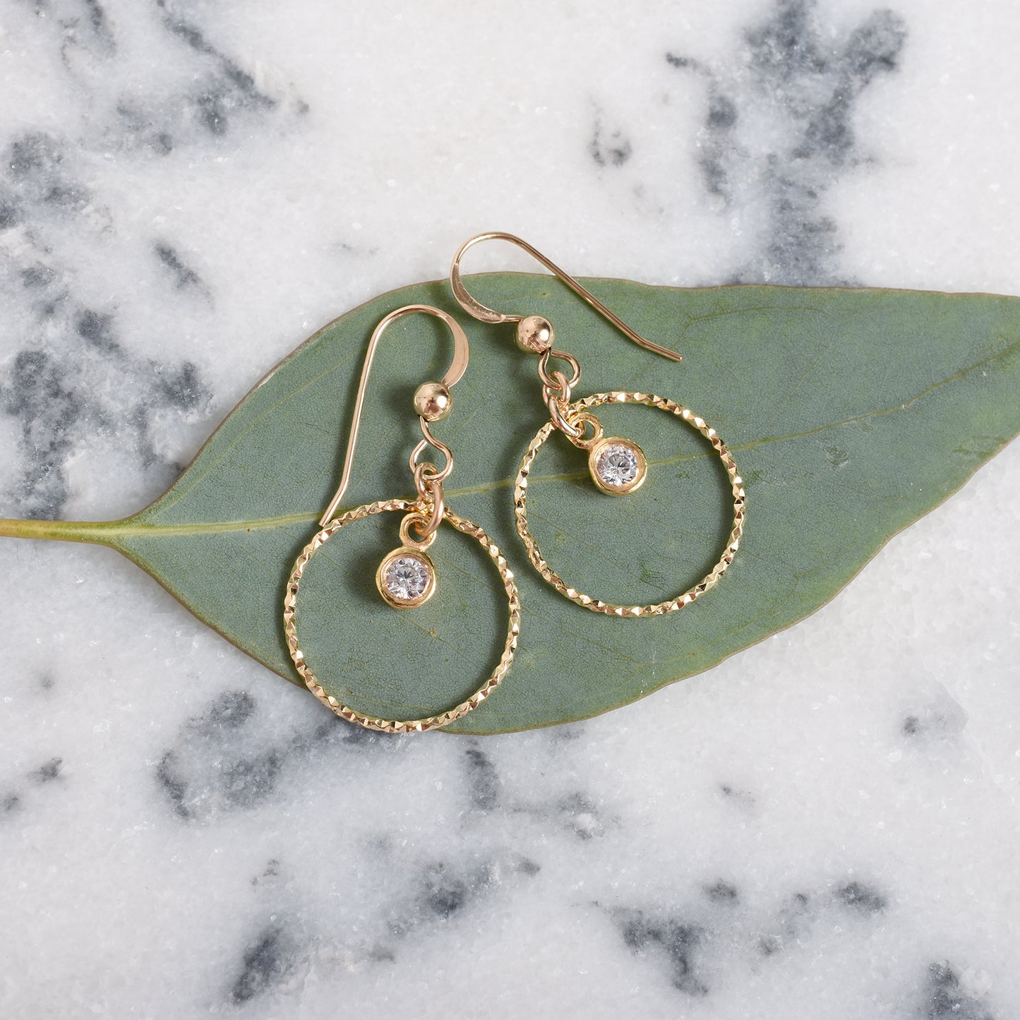 Sparkly Circle Earrings