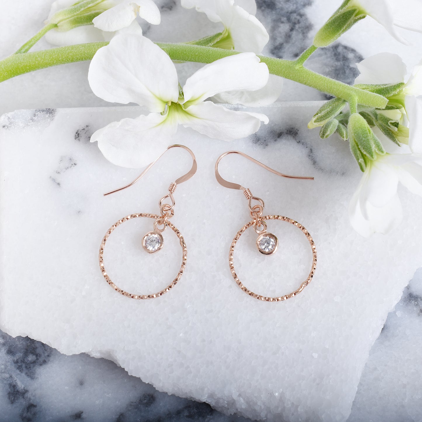 The Farrah Earrings in Rose Gold