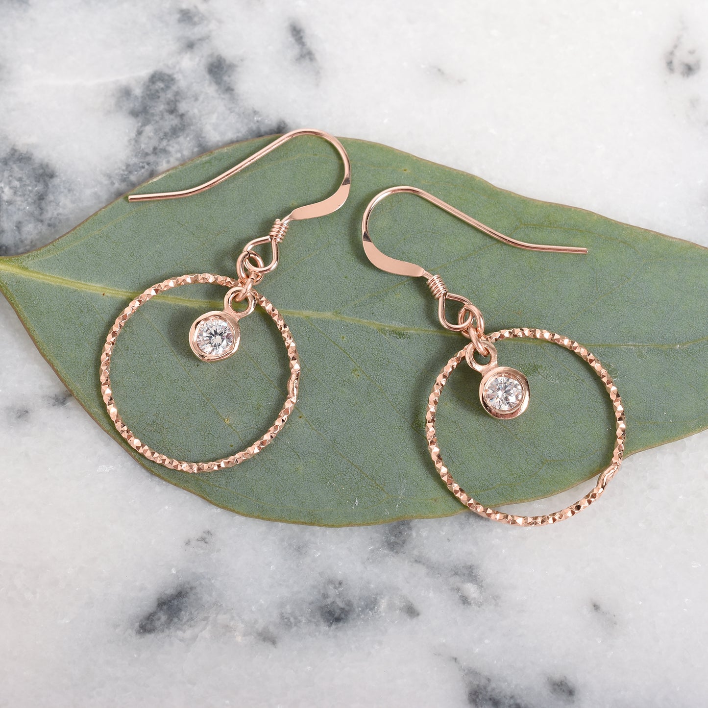 The Farrah Earrings in Rose Gold