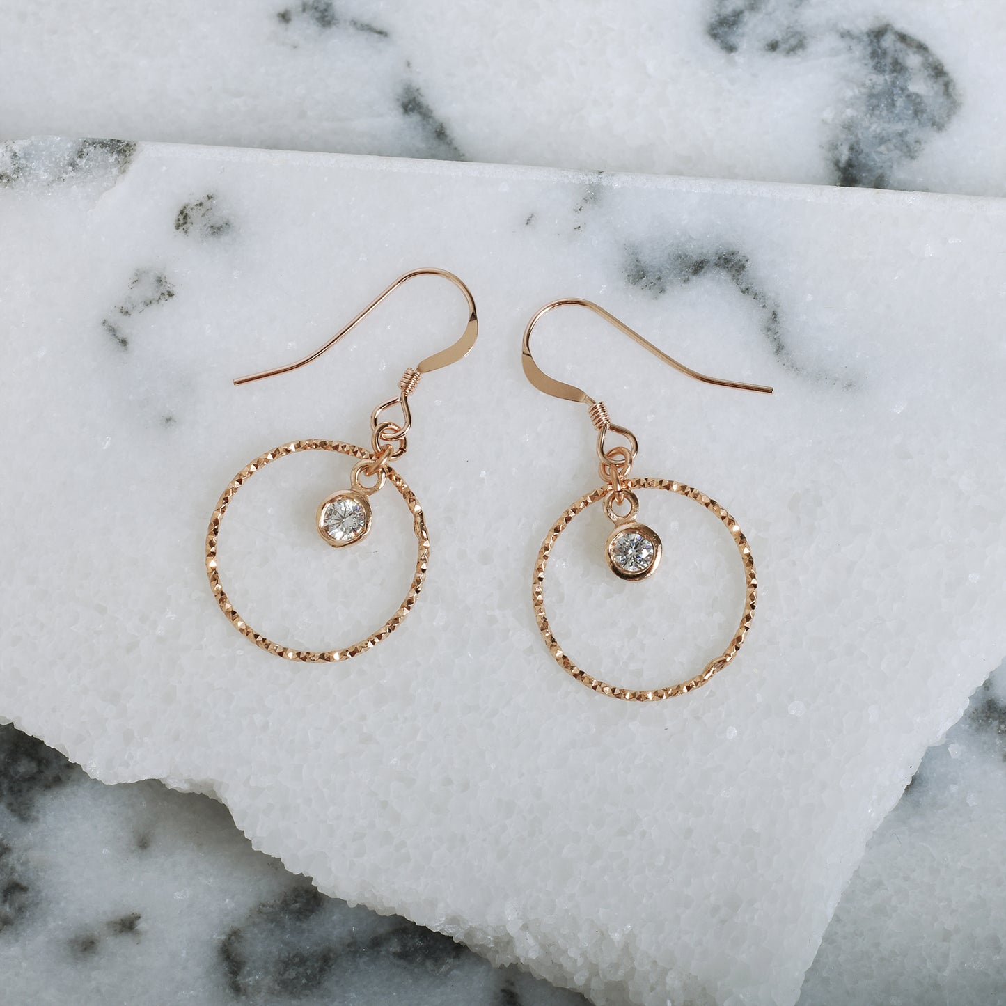 The Farrah Earrings in Rose Gold