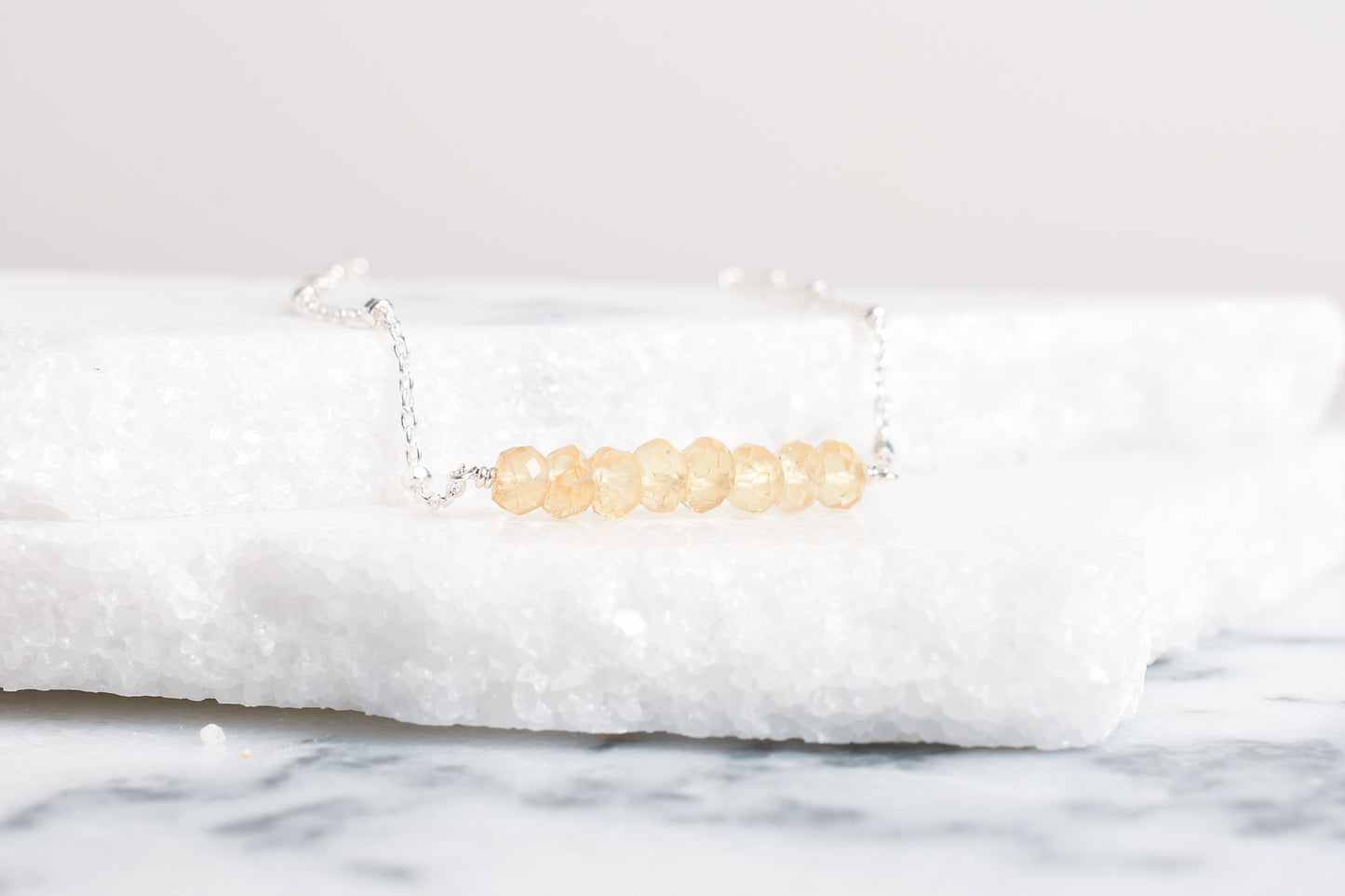 Citrine Necklace for November Birthdays