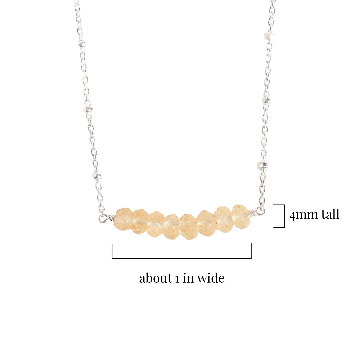Gemstone Bead Pendant Size