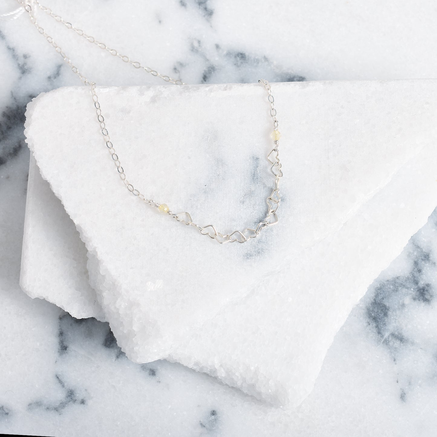 November Birthstone Heart Necklace