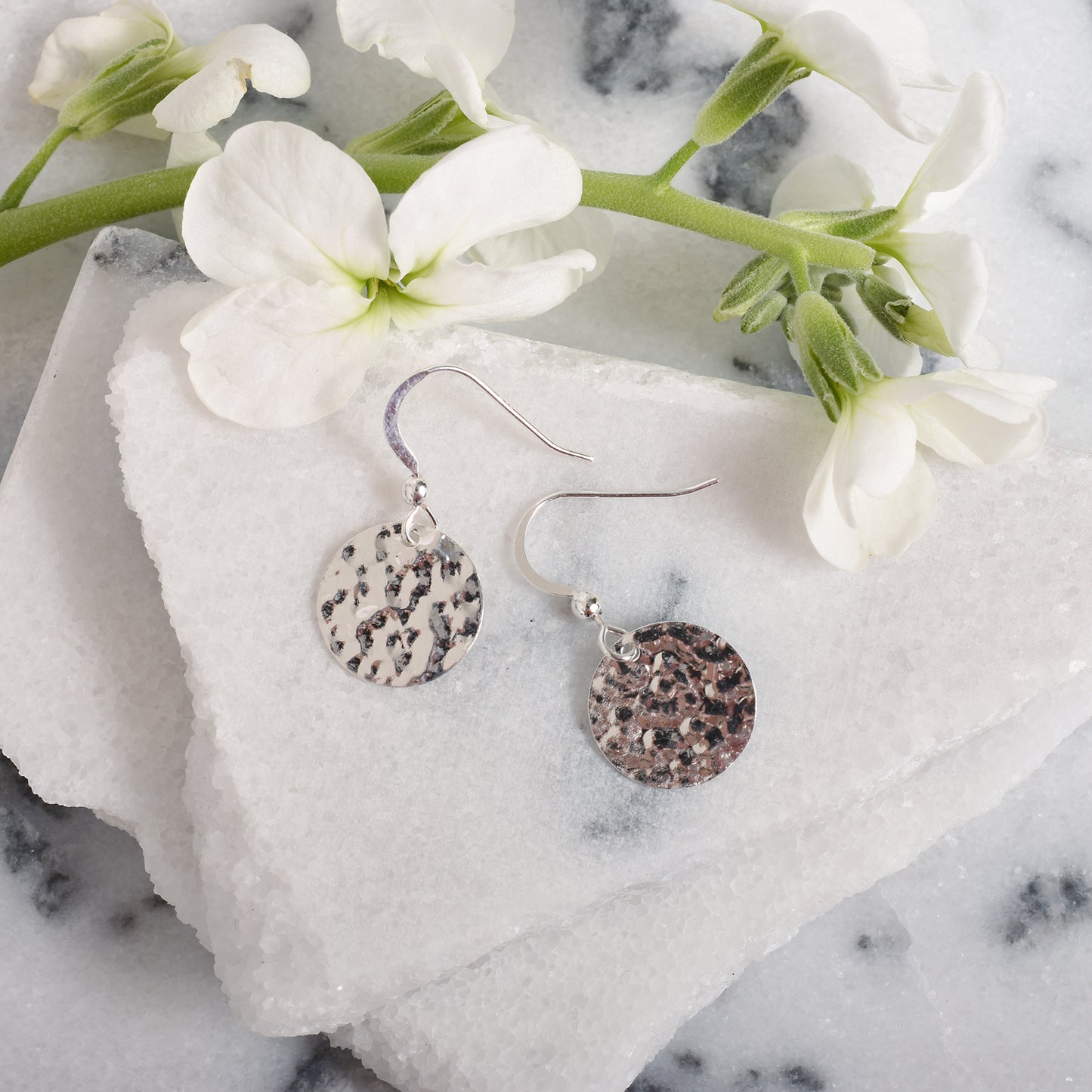 Hammered Sterling Silver Earrings
