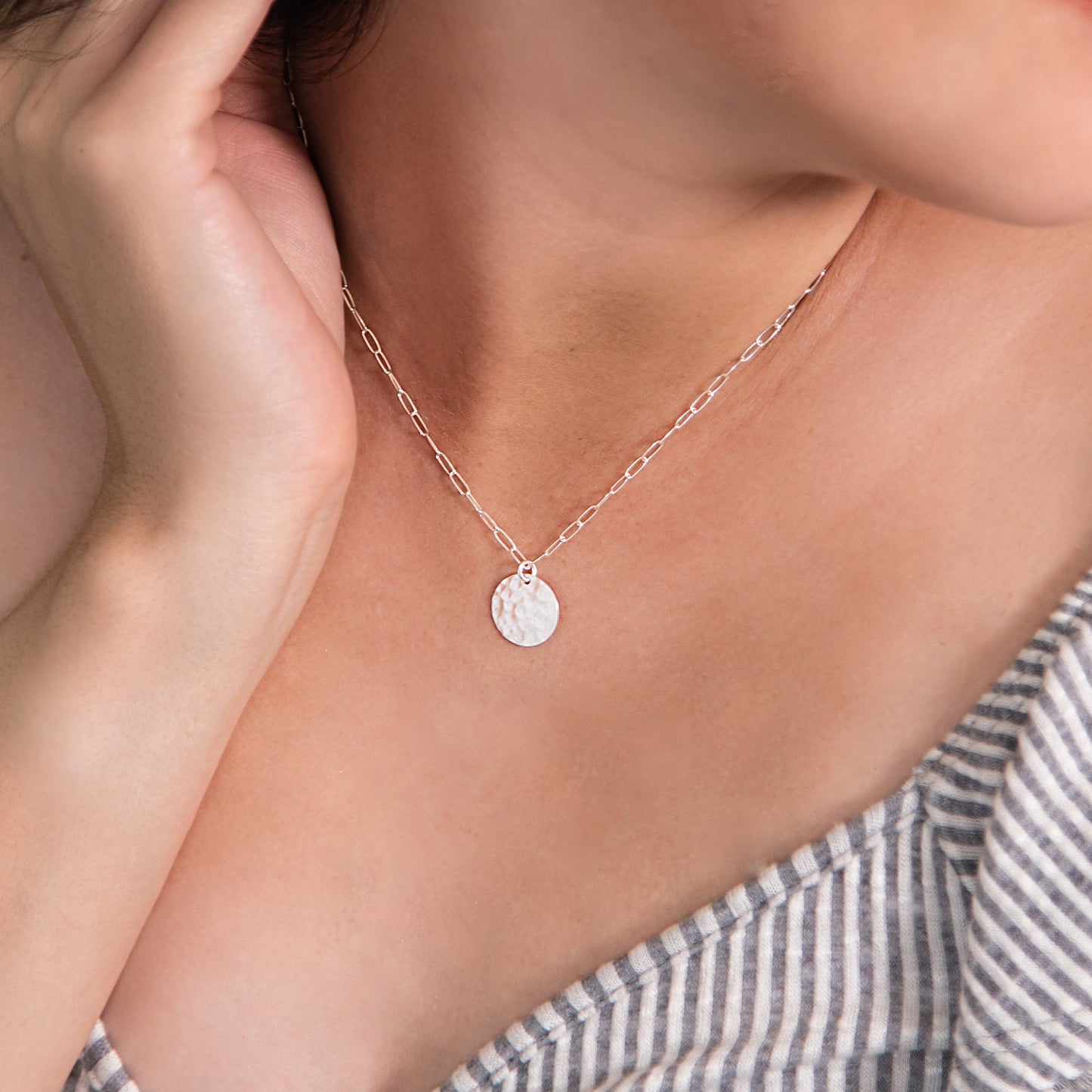Modeled Silver Necklace