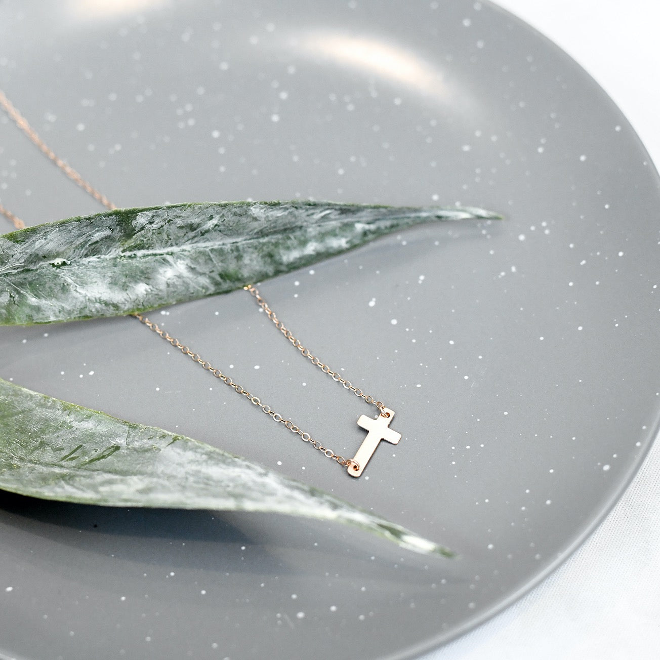The Faith Necklace in Rose Gold