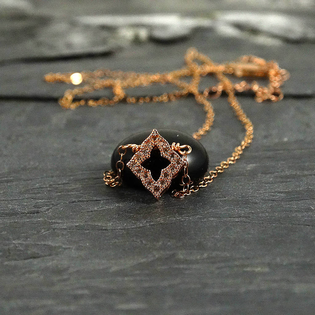 Rose Gold Diamond Pendant Necklace