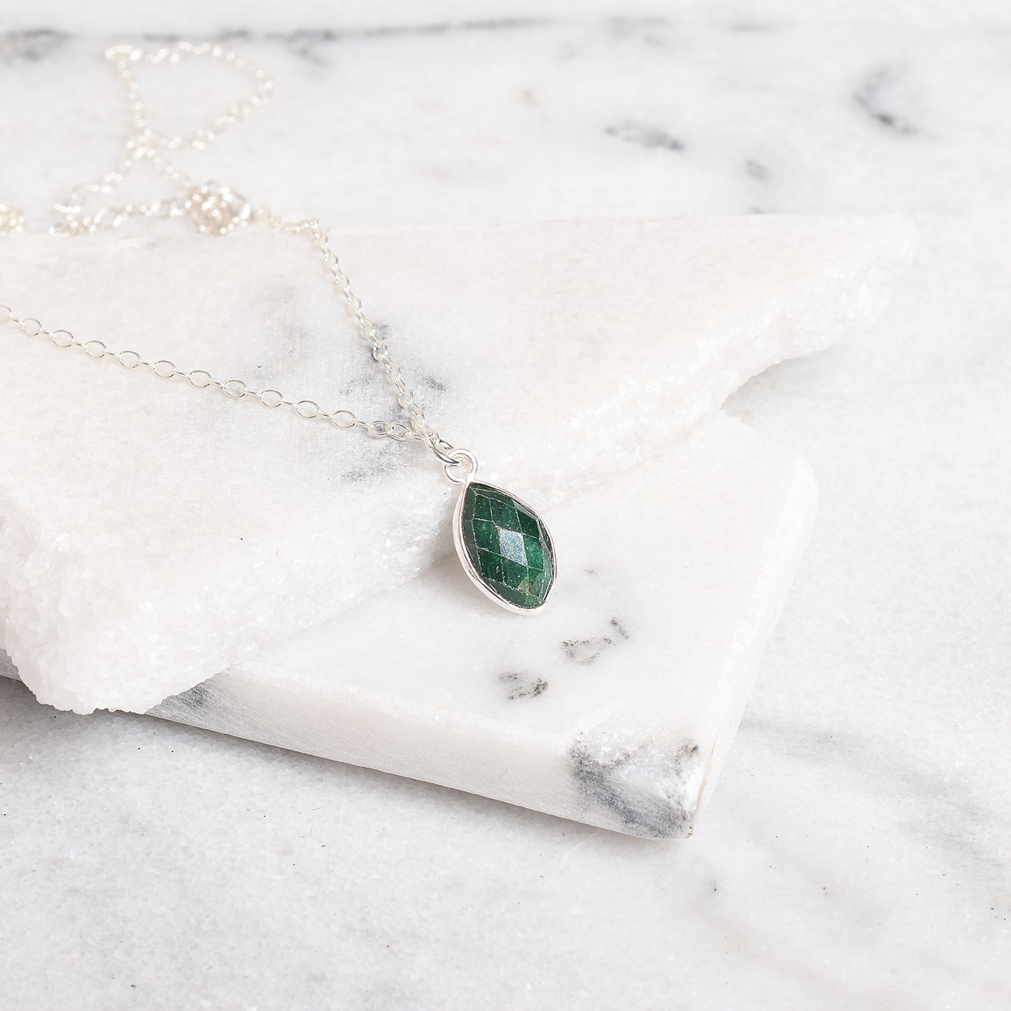 Emerald Marquis Pendant