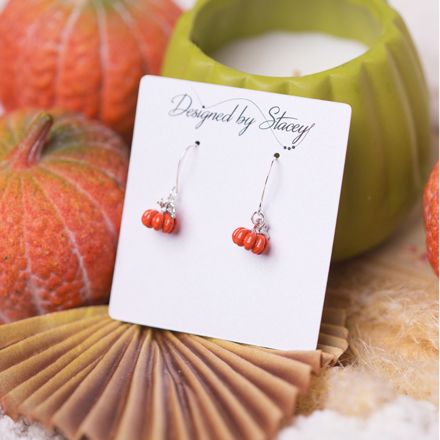 Pumpkin Dangle Earrings