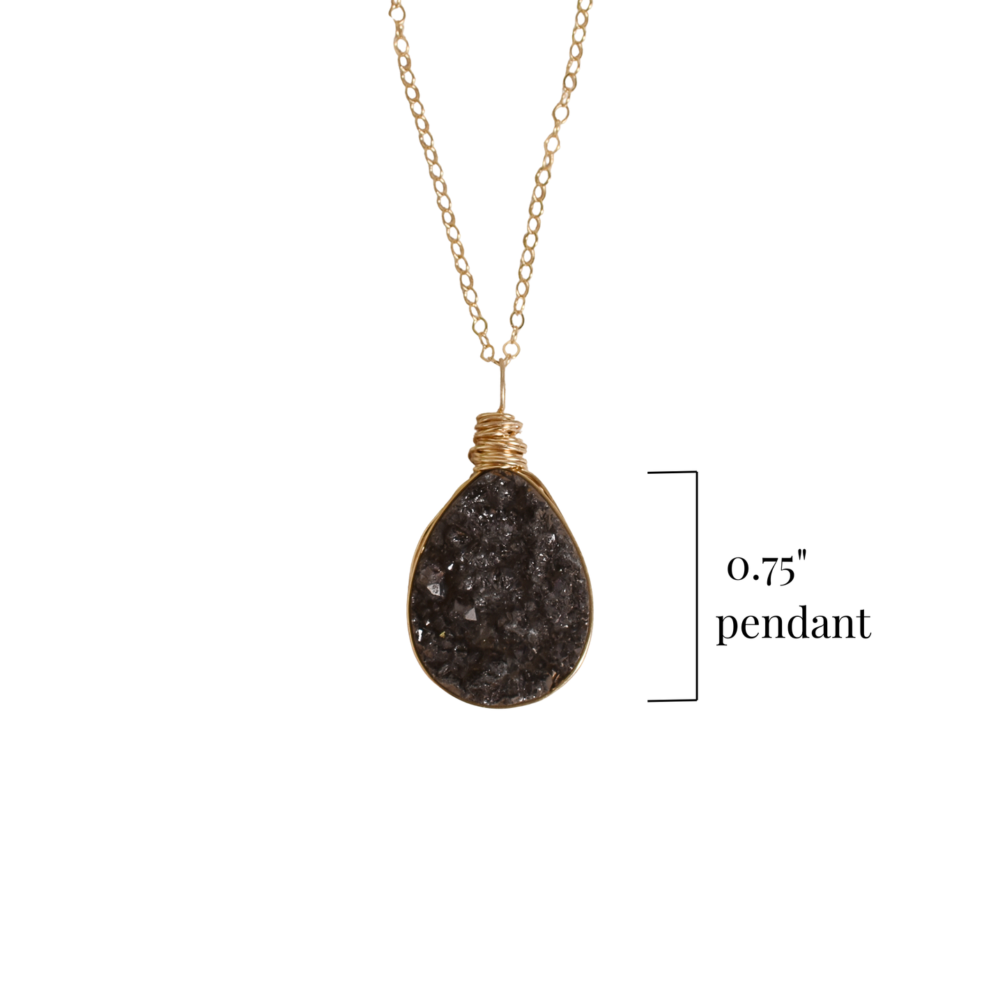 Teardrop pendant measurement