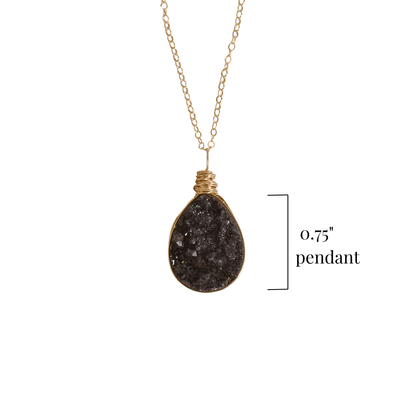 Teardrop pendant measurement
