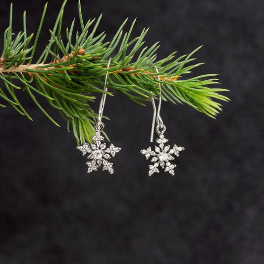 Sparkly Snowflake Earrings
