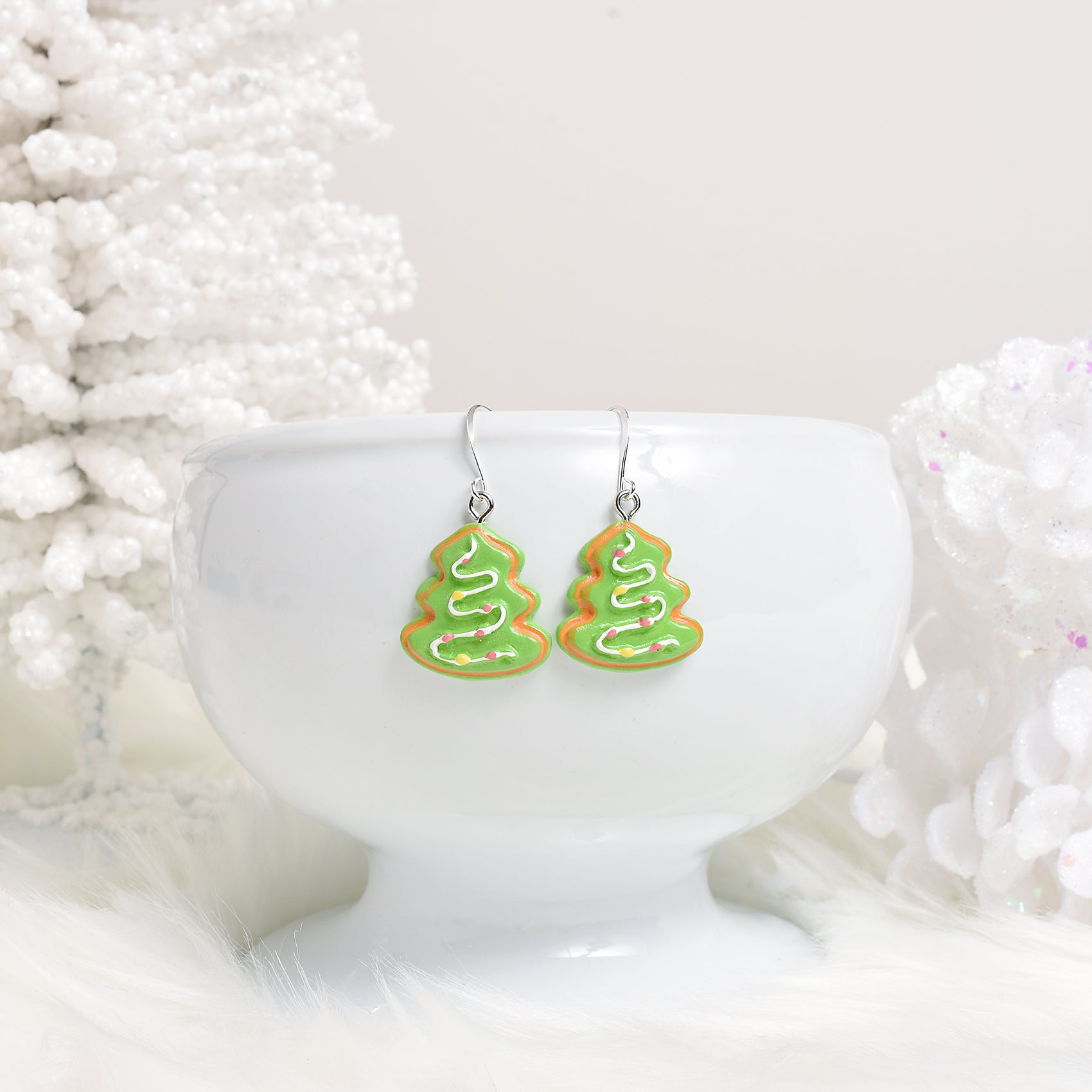 Christmas Tree Cookie Earrings