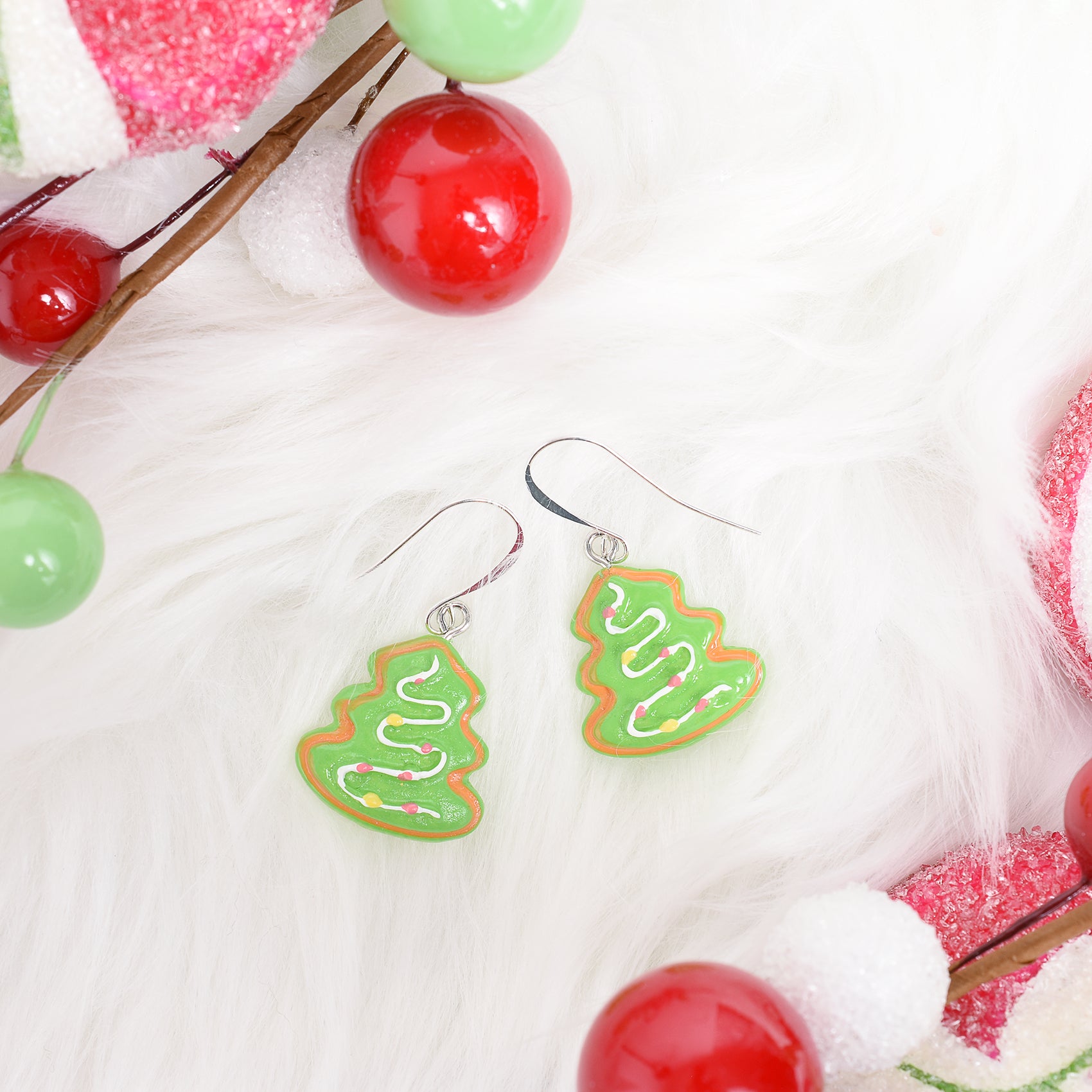 Dangly Christmas Statement Earrings