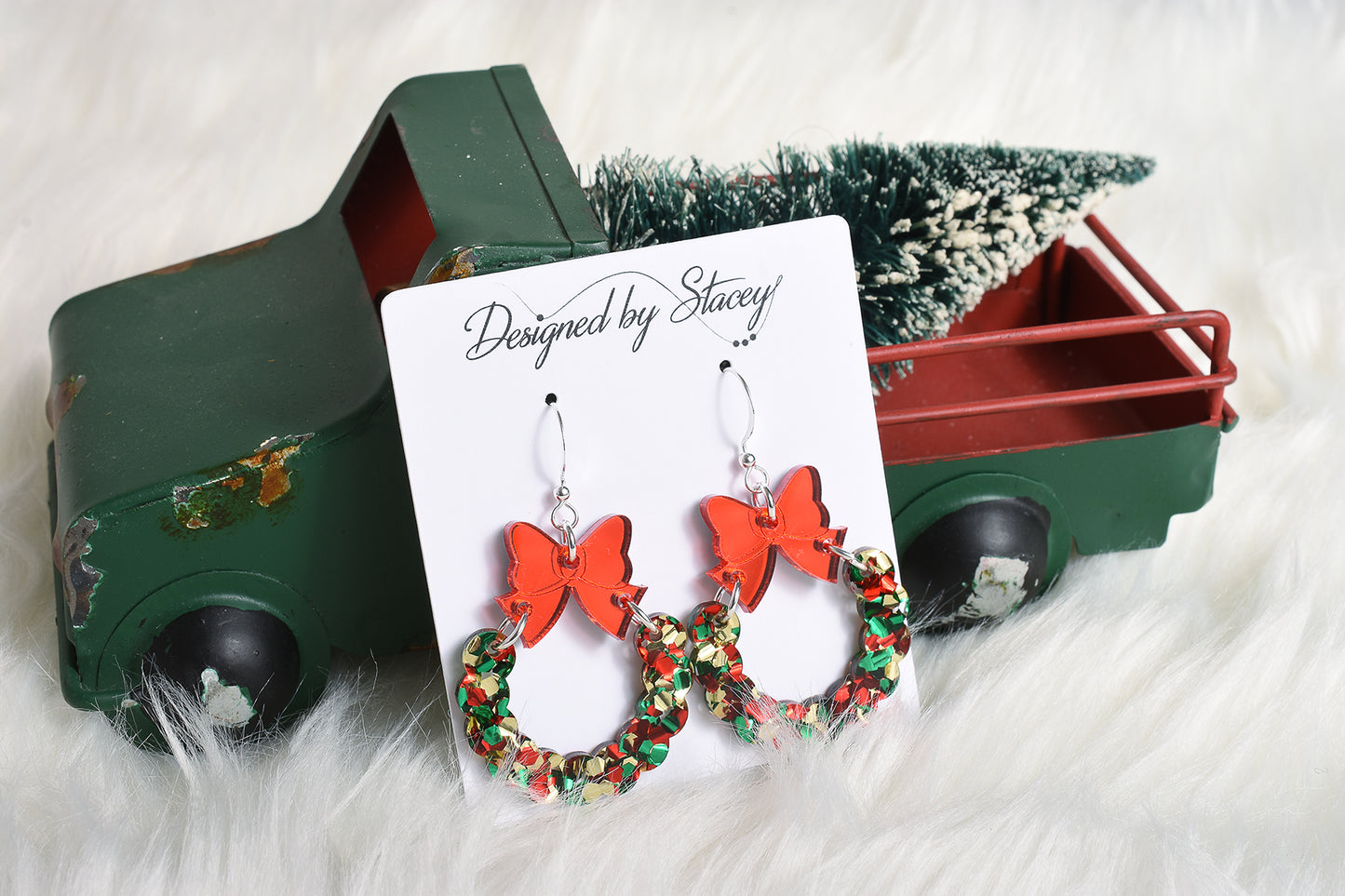 Christmas Wreath Earrings