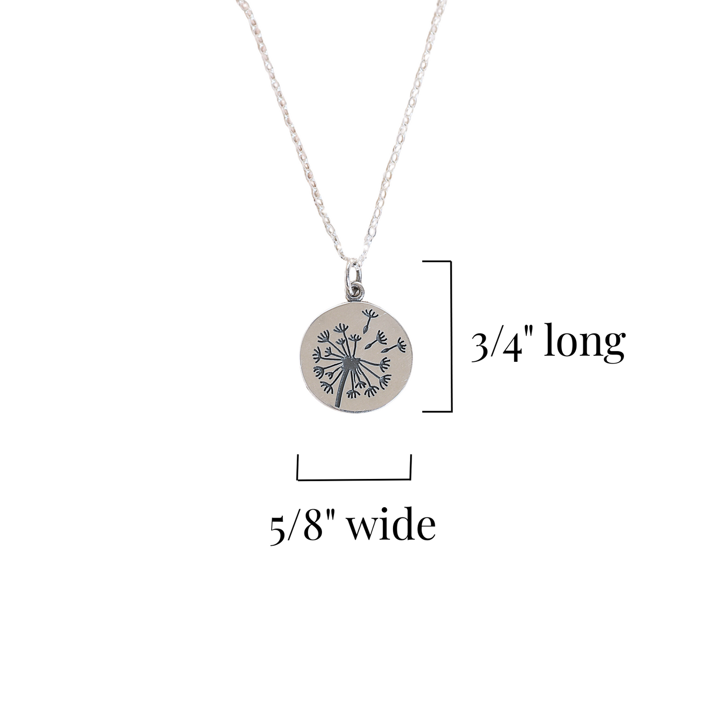 Dandelion Wishes Pendant Necklace in Large