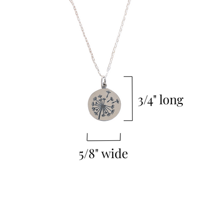 Dandelion Wishes Pendant Necklace in Large