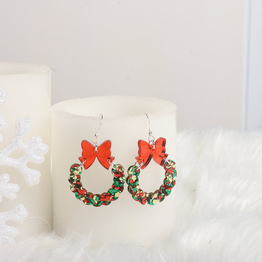 Christmas Wreath Earrings