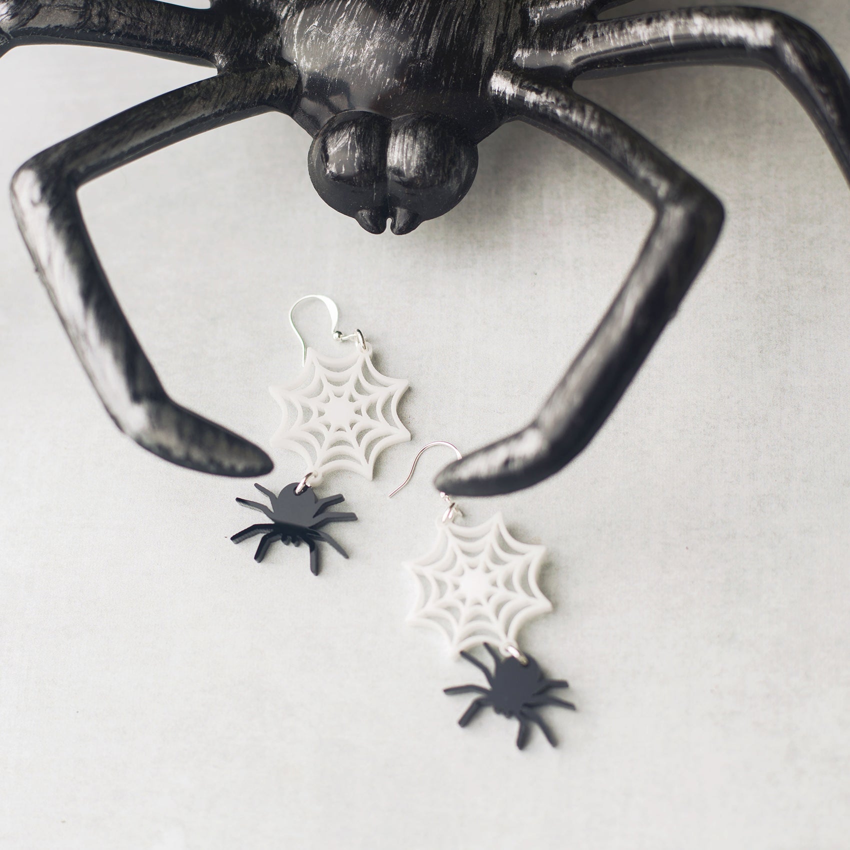 Dangly Spiderweb Earrings