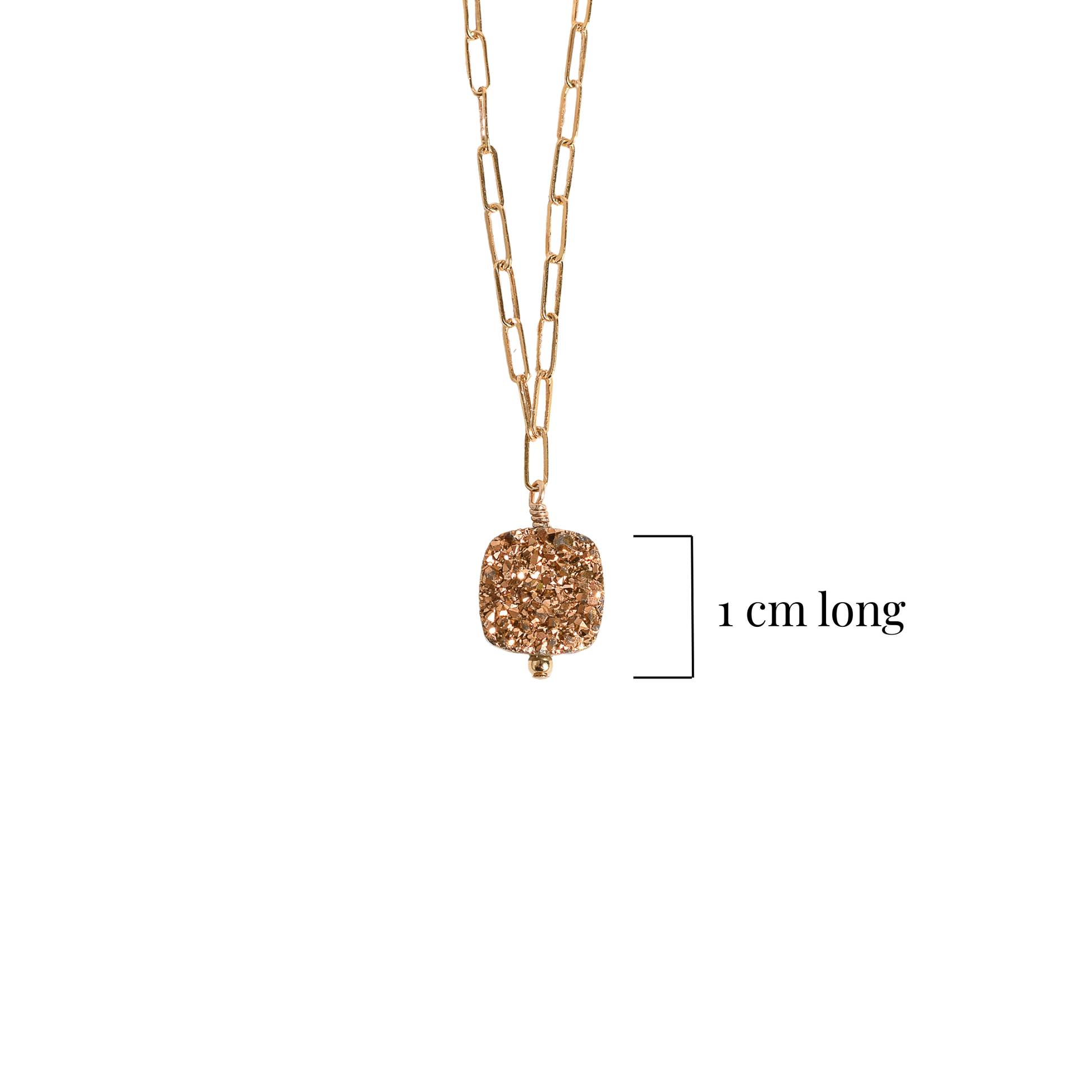Gold pendant size 